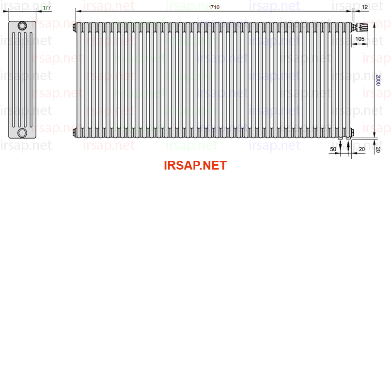 Радиатор IRSAP Tesi 52000/38 T25 CL 01